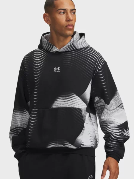 Флісове худі Under Armour з принтом чорне