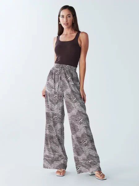 BWLDR Pantaloni Kenny maro închis alb