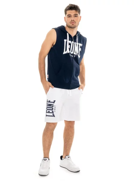 Spodenki Leone Basic z dużym logo białe