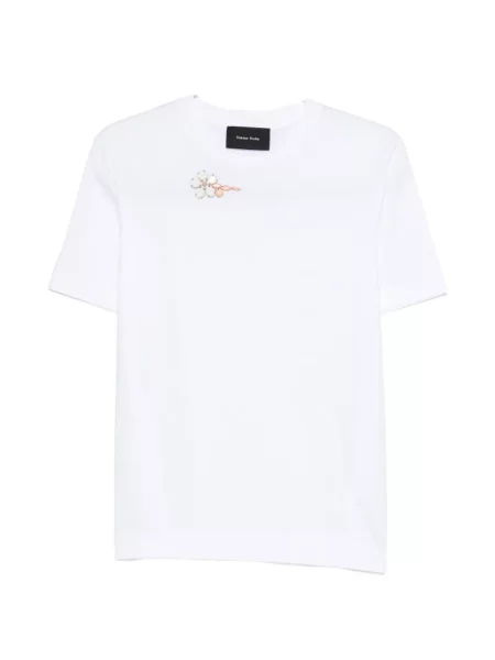 Koszulka Simone Rocha z naszywkami biała