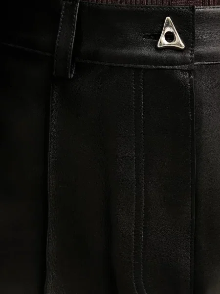 Fustă din piele Aeron negru