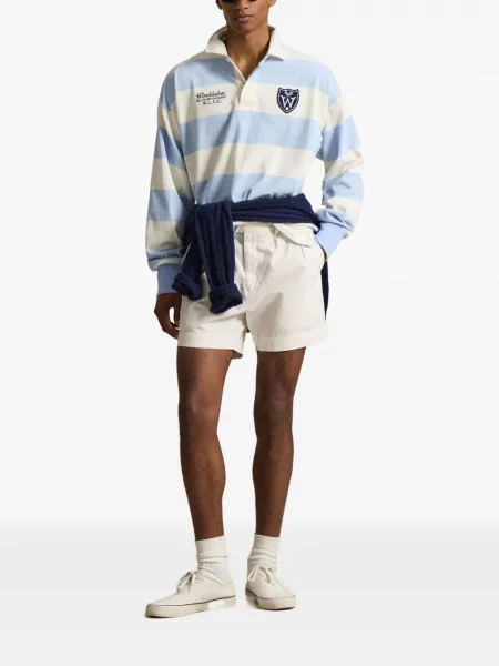 Șapcă Polo Ralph Lauren de mătase cu dungi cu cataramă albastru