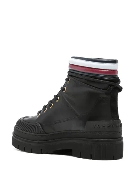 Cizme scurte Tommy Hilfiger din piele negru
