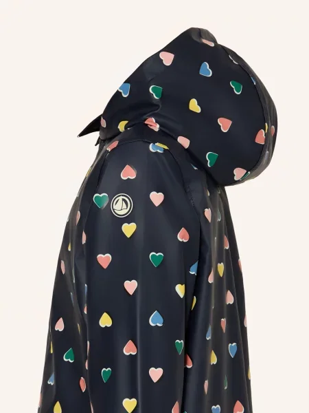 Petit Bateau Nepromokavá Bunda tmavě / starorůžová / tmavě žlutá modrá