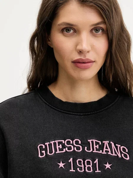 Свитер Guess Jeans с аппликацией черный