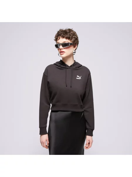 Puma bluza BETTER CLASSIC z kapturem z aplikacją czarny
