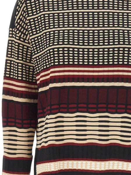 Pulover Elena Mirò cu imprimeu geometric negru