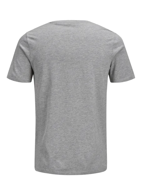 JACK & JONES Tricou negru / roșu pastel / amestecat gri