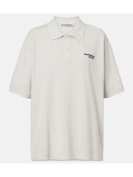 Tricou polo Acne Studios alb