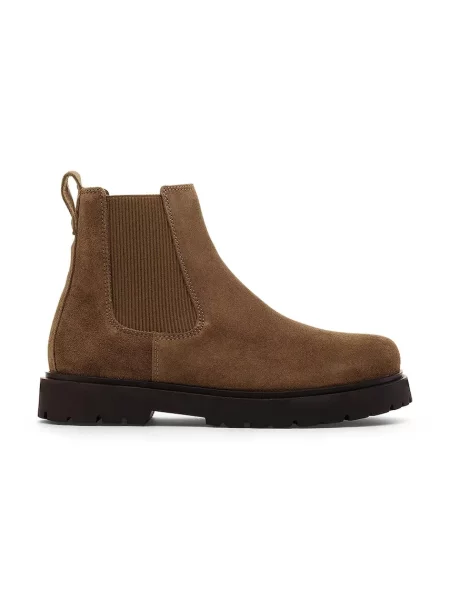 Велурени боти челси Birkenstock Highwood Slip On Mid W с равна подметка кафяво