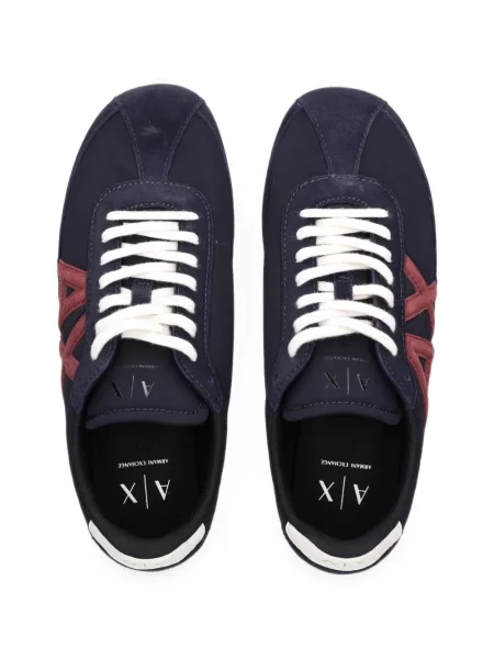 Sneakerși Armani Exchange cu autograf albastru