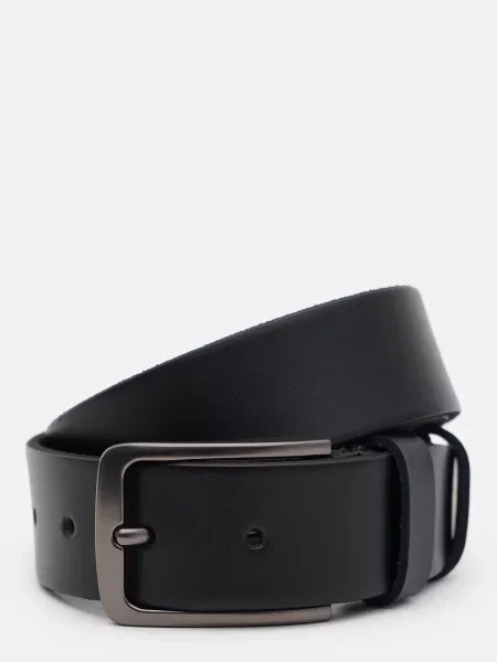 Кожаный ремень Borsa Leather с ремешками черный