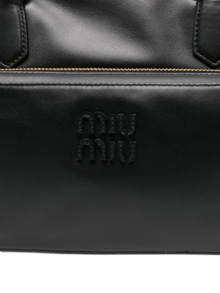 Geanta de piele Miu Miu din piele negru