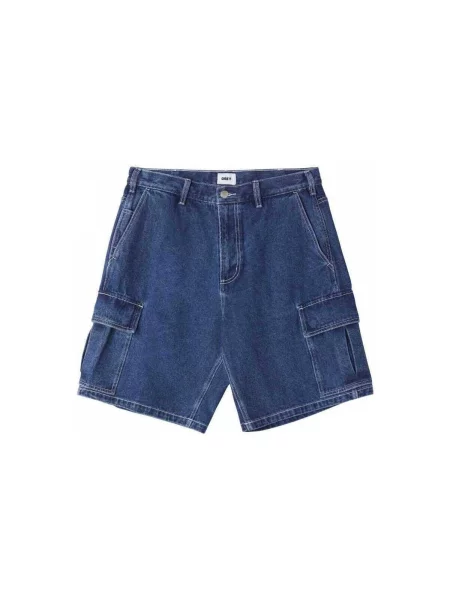 Krátké džínové šortky Obey modré