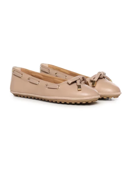 Balerinki Tod's skórzane różowe