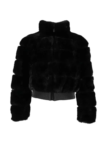 Geacă bomber Michael Kors cu blană negru