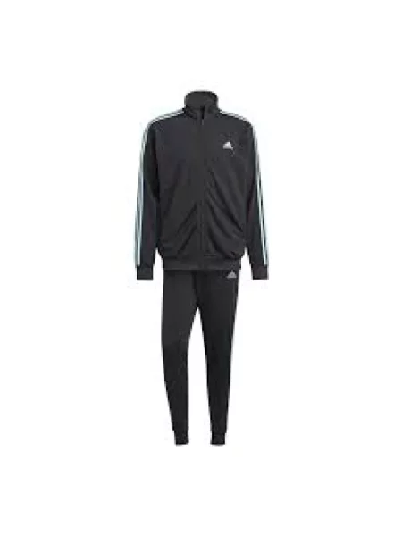 Komplet dresowy Adidas w paski czarny