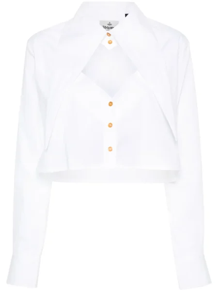 Bluzka Vivienne Westwood w serca o krotszym kroju biała