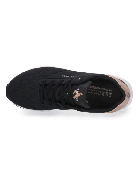 Sportcipő Skechers Golden Air Black Duraleather/Mesh Trim fekete