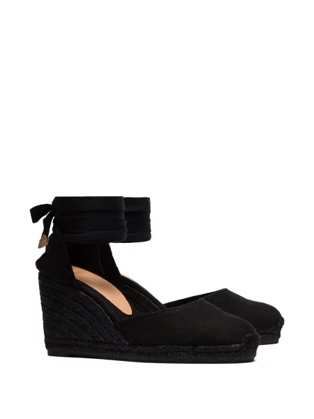 Cropp sandale Castaner cu pană cu legături negru