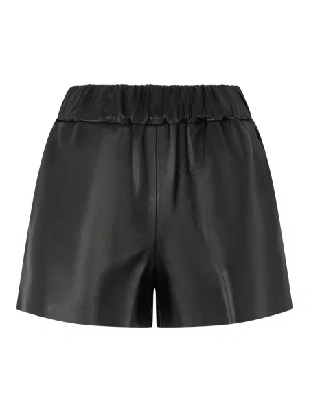 Szorty Red Valentino skórzane czarne