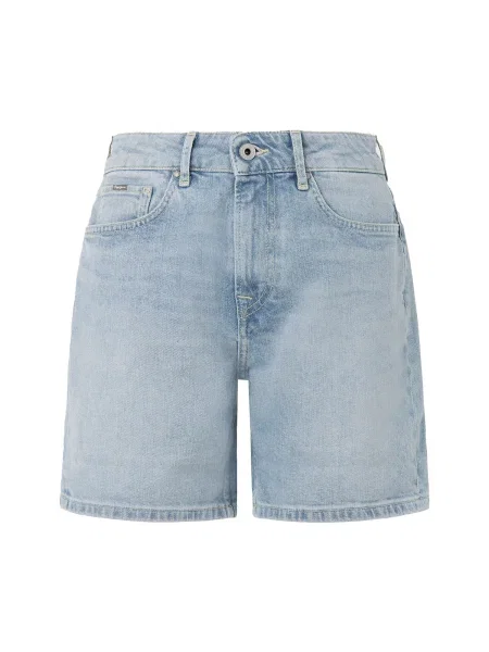 Pepe Jeans Rifľové krátke nohavice Pepe Jeans SKINNY SHORT HW modrá