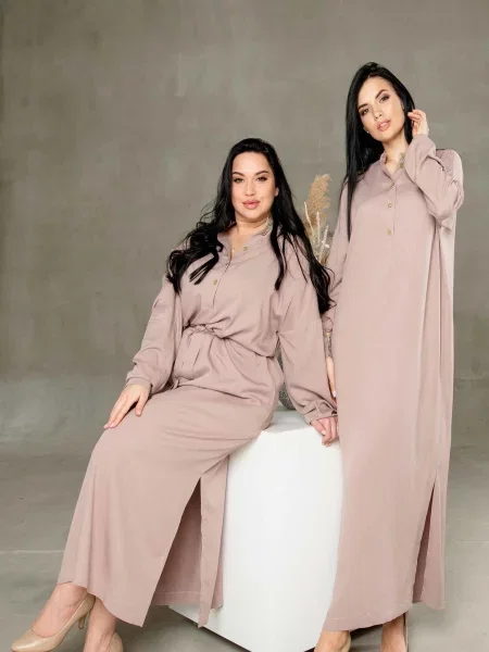 Сукня максі RiMari віскоза/модал бежевий