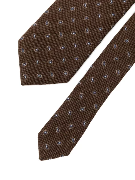 Cravată Corneliani cu model paisley maro