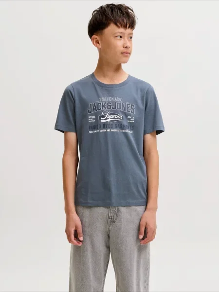 Jack & Jones Junior Tricou bleumarin / safir alb