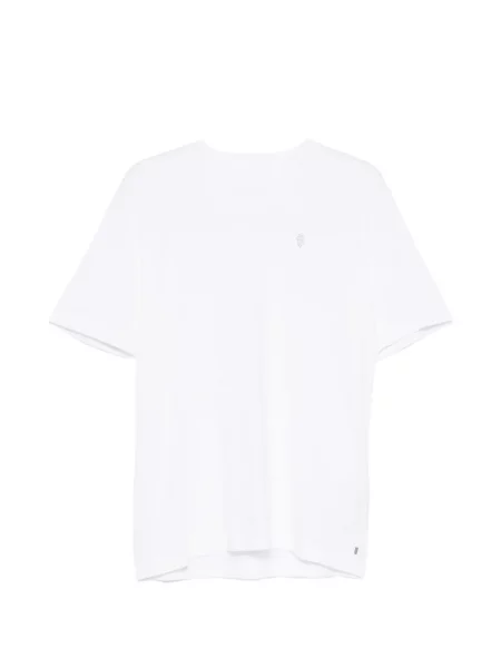 Tricou Eleventy cu broderie alb