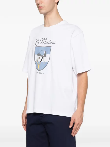 Tricou La Martina cu imagine alb