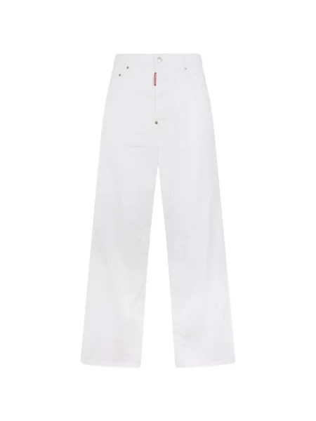 Blugi largi Dsquared2 alb