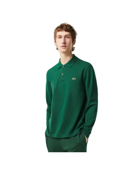 Lacoste longsleeve gładki zielony