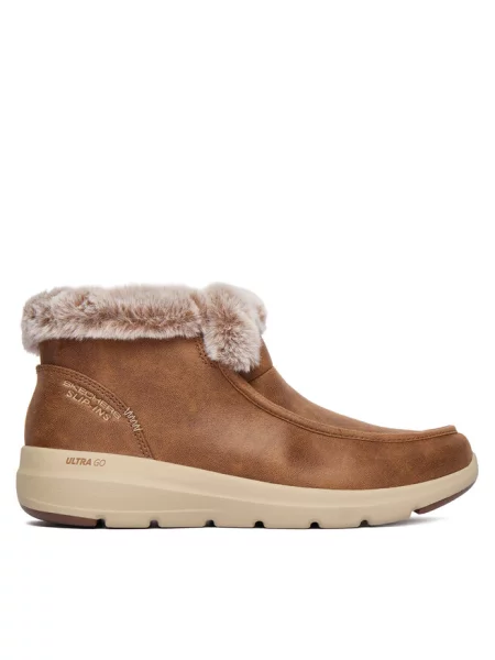 Botki Skechers brązowe
