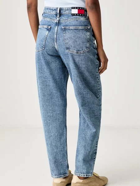 Tommy Jeans дънки mom fit дамски синьо