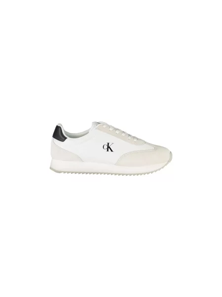 Krajkové retro tenisky Calvin Klein Jeans bílé