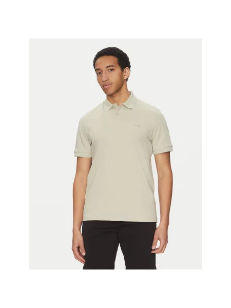 BOSS Polo majica Pe_Interlock Regular Fit bež