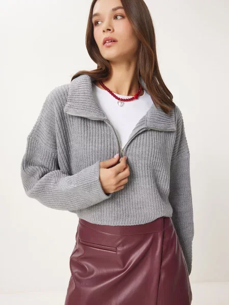 Pulover Happiness İstanbul gri