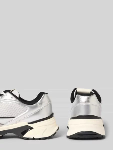 Buty Calvin Klein Hike Runner Laceup Mesh Mix silver/black/marshmallow srebrne