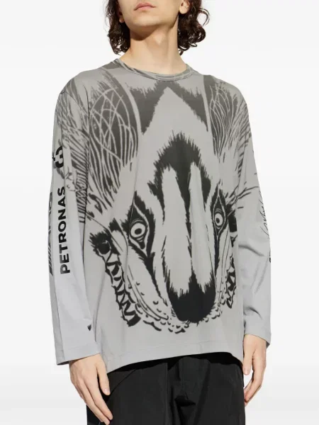 Tricou grafic Y-3 cu imagine gri