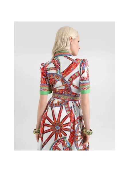 Sukienka koszulowa Dolce And Gabbana popelinowa