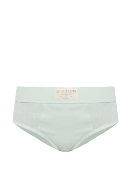 Плетени класически бикини Palm Angels с автограф зелено
