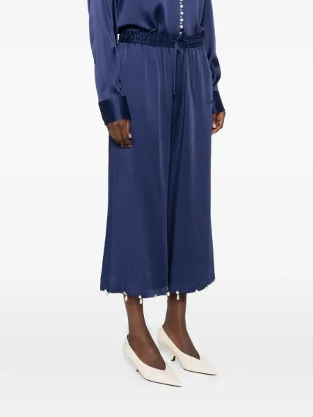 Pantaloni Stella Mccartney cu mărgele albastru