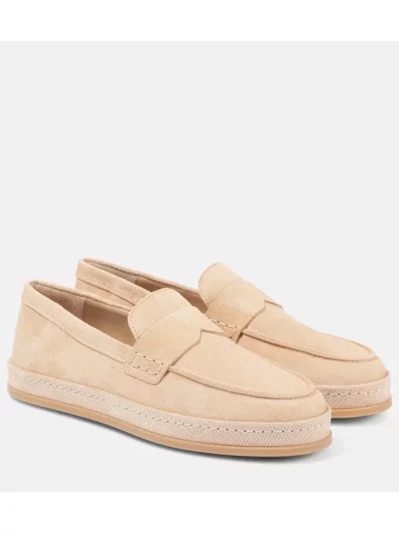 Pantofi loafer Hogan din piele de căprioară bej
