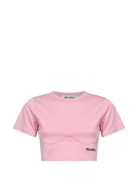 Tricou The Attico cu broderie roz