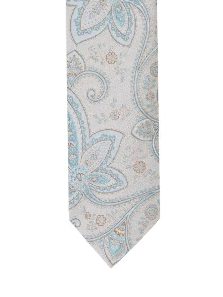 Cravată Etro cu model paisley albastru