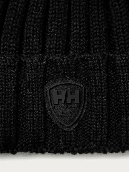 Helly Hansen czapka z pomponem z dodatkiem wełny czarna