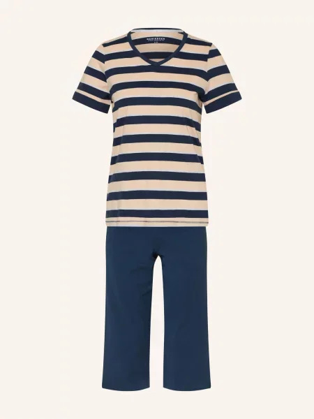 Schiesser Piżama Casuals Essentials blau granatowa