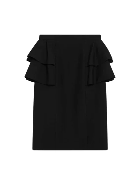 Lniana spódnica Valentino Garavani czarna