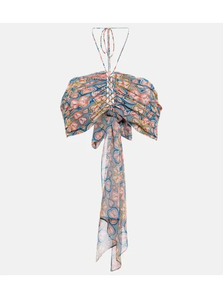 Cropp top Etro cu imagine cu gât halter